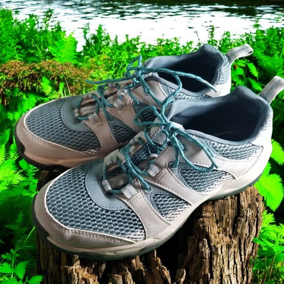 LL Bean Women's Size 7.5 Blue Mesh Hiking Trail Shoes 11703 - Picture 4 of 8